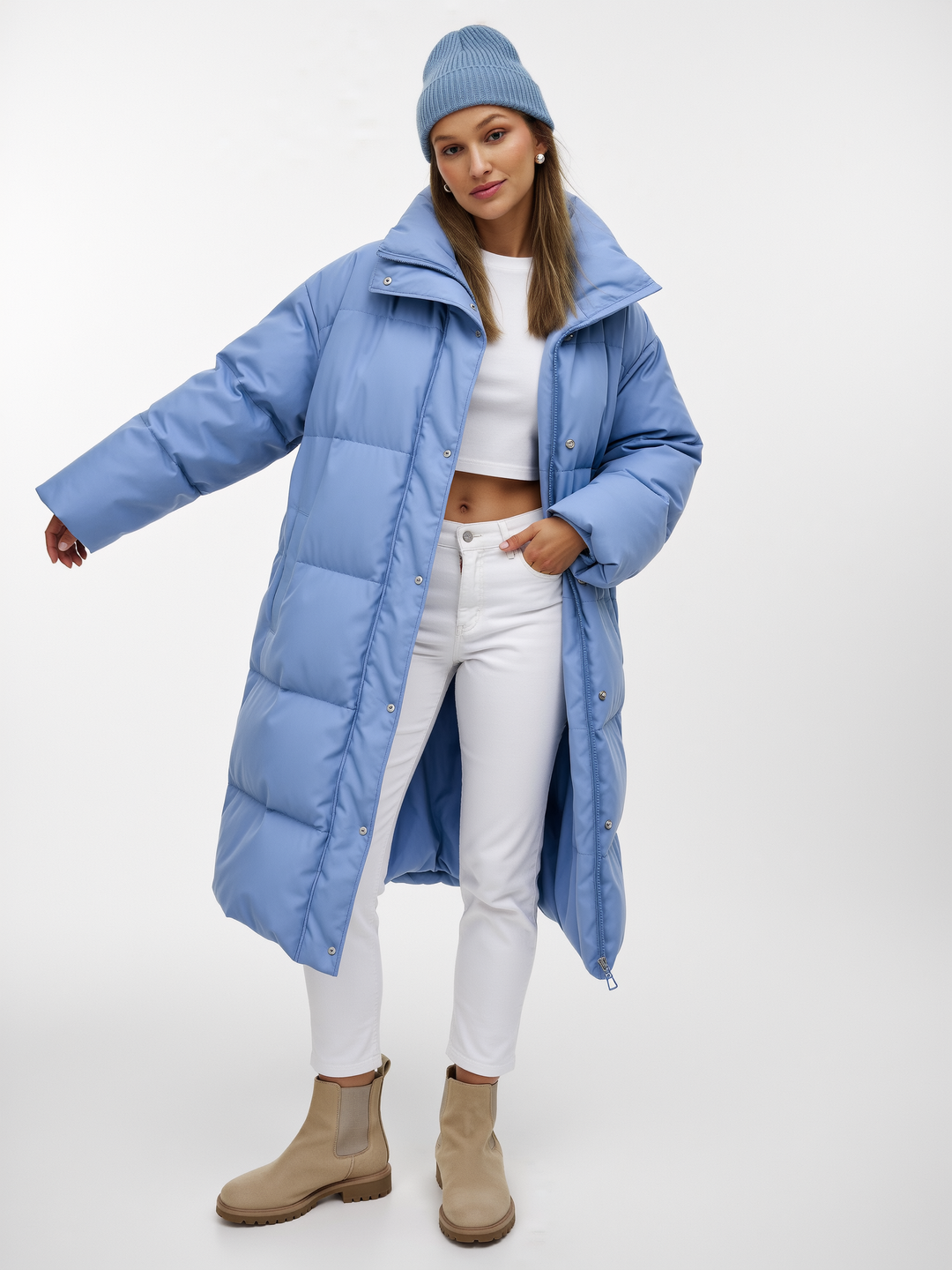 Women's Long Parka Puffer Jacket for Winter