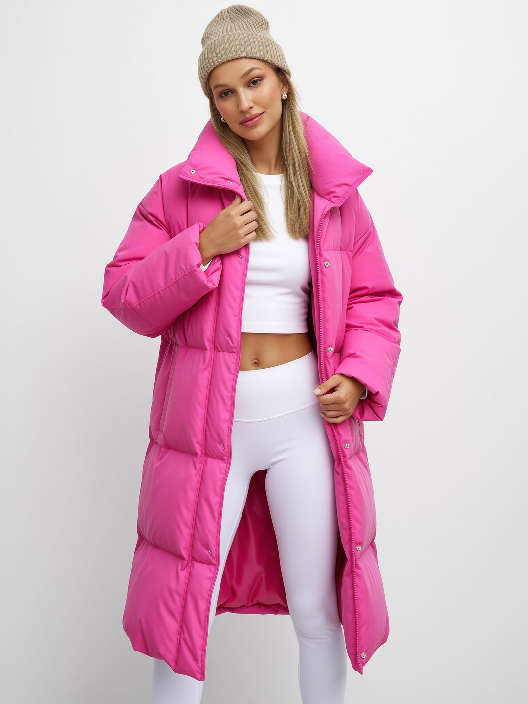 Women's Long Parka Puffer Jacket for Winter