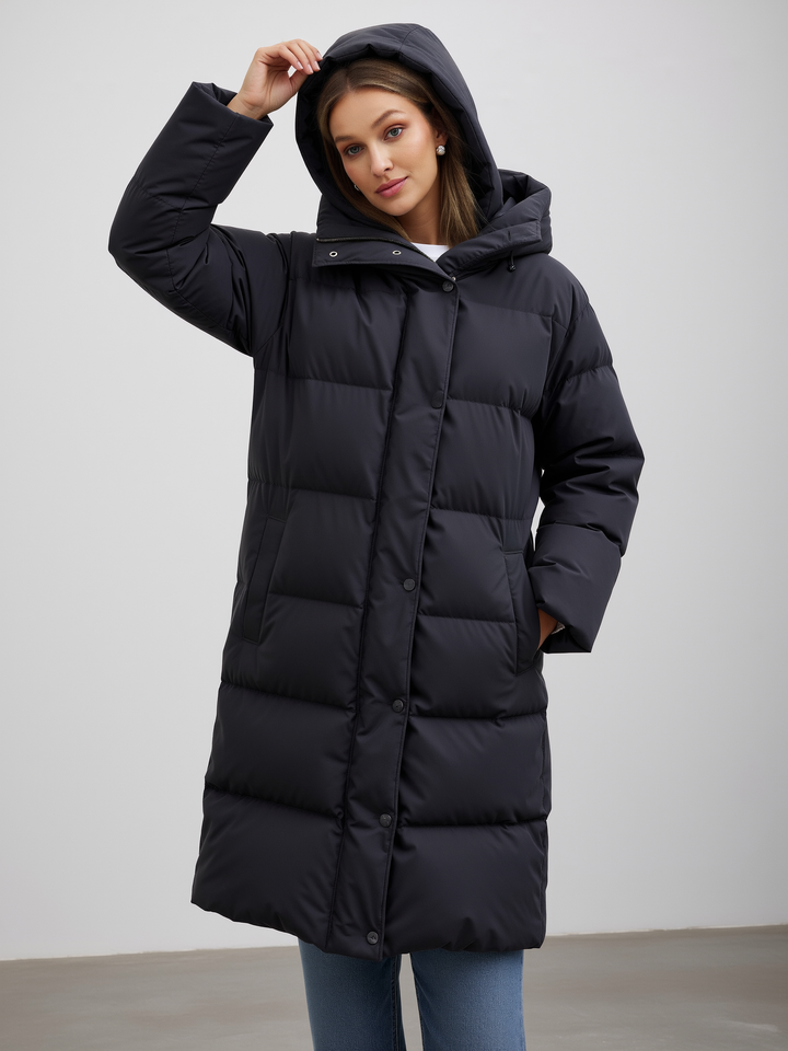 Women's Long Parka Puffer Jacket for Winter